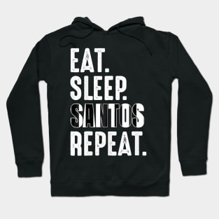 Santos T Shirt Funny Eat Sleep Repeat Soccer Brazil Hoodie